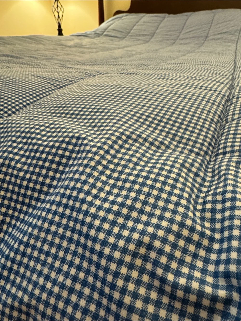 Two Ralph Lauren Blue Gingham Twin Comforters and Pillowcases